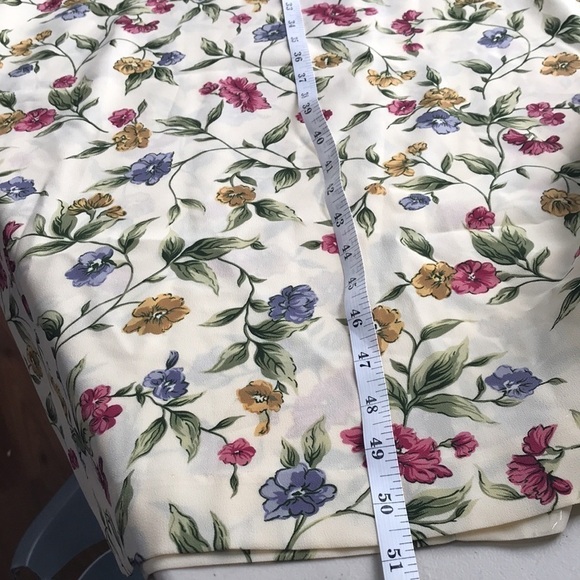 Vintage Em Elle sleeveless floral maxi dress size 8 cream - Picture 8 of 10